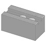 SOFT JAWS SERRATION (1/16")x90 L= 90 H= 40 mm SET OF 3 FOR SMW CHUCK FLAT